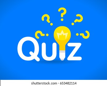 Quiz flat concept. Vector illustration