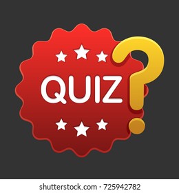 Quiz flat concept. Vector illustration. Element template for design.