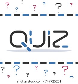 Quiz flat concept. Vector illustration. Element template for design.