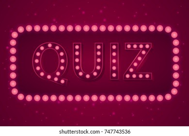 Quiz  flat concept. Vector illustration. Element template for design.