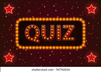Quiz  flat concept. Vector illustration. Element template for design.