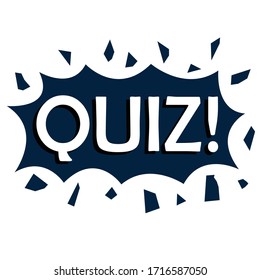 quiz flat style icon vector for print and digital media