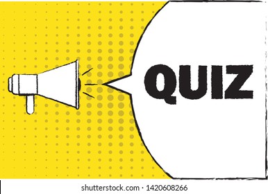 QUIZ IN FLAT STYLE  VECTOR ILLUSTRATION