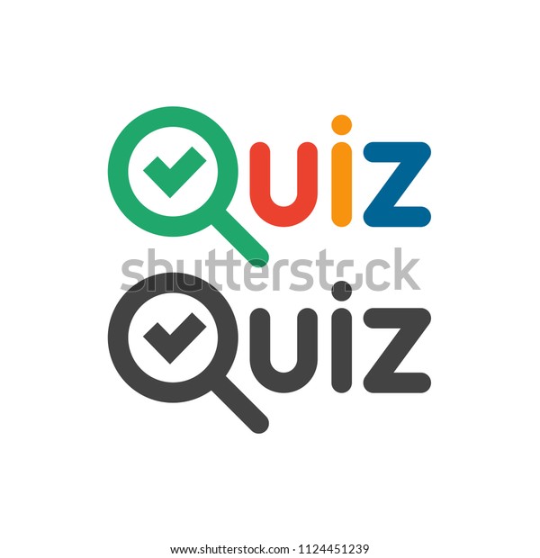クイズゲームのボタンのロゴ クイズとテストの競合アイコン 学校試験