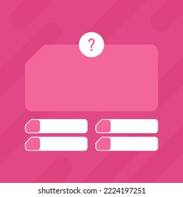 Quiz and game show template. Question and answers design.