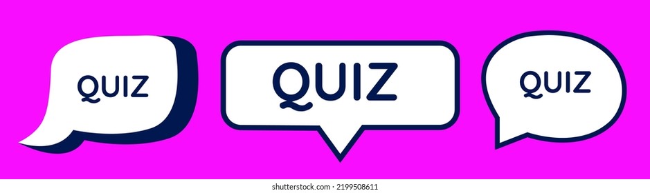 Quiz game test speech bubbles. Quiz game. Vector template.Quiz test lottery millionaire. Old pc style