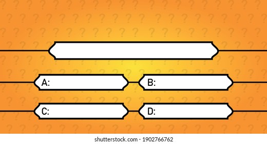 Quiz game vector illustration. Test, exam, answer, education, learning, internet, lottery. Concept for Web, Mobile, Presentations.