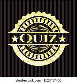 Quiz gold shiny emblem