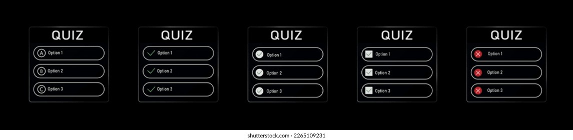 Quiz guess social media sticker icon in flat style. Template of quiz. Help button sign business concept. Social media elements stories stickers, web, app, ui. Vector. Glassmorphism style. Isolated 