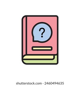 Quiz Guide Book Icon Vector Illustration