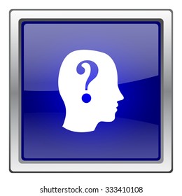 Quiz icon. Internet button on white background. EPS10 vector.