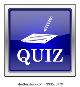 Quiz icon. Internet button on white background. EPS10 vector.
