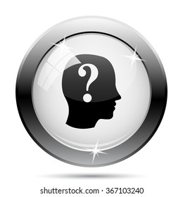 Quiz icon. Internet button on white background. EPS10 vector.