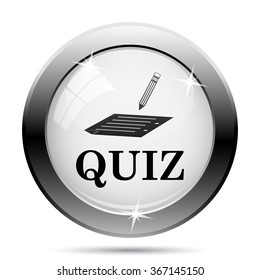 Quiz icon. Internet button on white background. EPS10 vector.