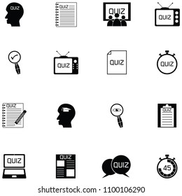 quiz icon set