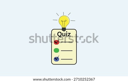 Quiz icon vector design for use.