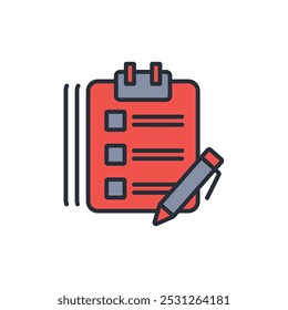 Icono de la prueba. Vector. Trazo editable. signo de estilo lineal para uso Diseño web, logotipo. Ilustración de símbolo.