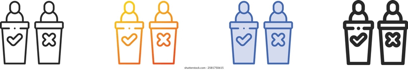 quiz icon.Thin Linear, Gradient, Blue Stroke and bold Style Design Isolated On White Background