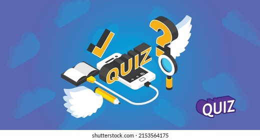 Quiz Isometric Design Icon Vector Web Stock Vector (royalty Free 