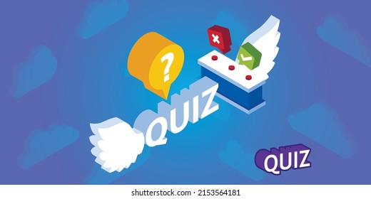 Quiz Isometric Design Icon Vector Web Stock Vector (Royalty Free ...