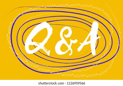 Quiz lettering concept. Vector illustration. Doodle element template for tv show, faq, quiz, query, forum, who issue, knowledge verification. 