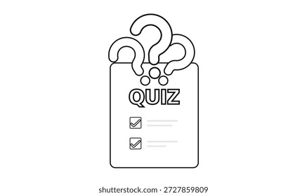Quiz line icon vector editable design for use.