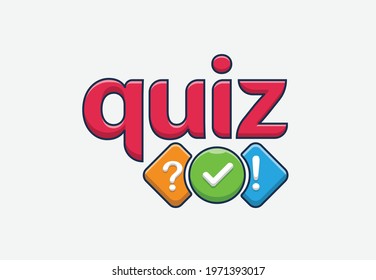quiz logo icon symbol vector cartoon