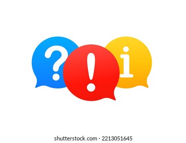 Quiz logo icon vector. Bubble speeches with questions and check mark signs. Concept of social communication, chatting, interview, voting, discussion. Vector illustration