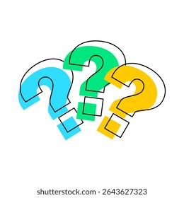 Quiz logo isolated on white background. Question mark sign background. Questionnaire icon. Vector stock	