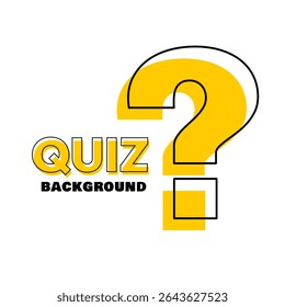 Quiz logo isolated on white background. Question mark sign background. Questionnaire icon. Vector stock	