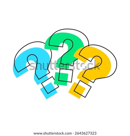Quiz logo isolated on white background. Question mark sign background. Questionnaire icon. Vector stock	