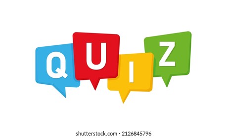 Quiz logo with speech bubble icon