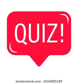 Quiz logo with speech bubble icon vector for graphic design, logo, website, social media, mobile app, UI illustration