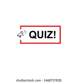 Quiz marketing loudspeaker design icon. Advertising concept.