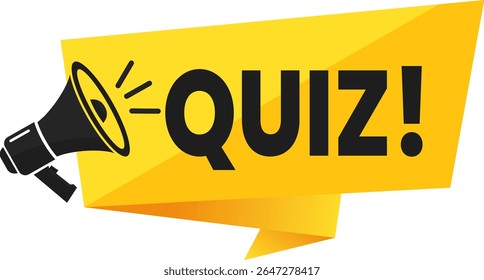 Banner Megaphone para conteúdo educacional e engajamento interativo - Comece seu questionário agora!