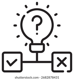 Quiz Modern Vector Icon – Minimal Illustration Symbol Template for Web Mobile App UI Design