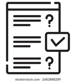 Icono moderno del Vector del examen – Plantilla mínima del símbolo de la ilustración para el diseño móvil de la interfaz de usuario del App del Web