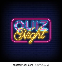 Quiz Night Announcement Poster Design Brick Stock Vector (Royalty Free ...