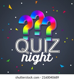 Quiz Night Background Vector Illustration Quiz Stock Vector (Royalty ...