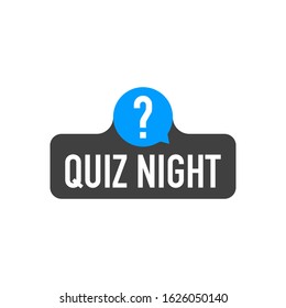 Quiz night. Element template for design.
