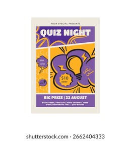 Diseño de Plantilla de póster de volante de noche de concurso