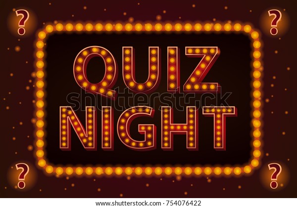 Quiz Night Lamp Concept Vector Illustration Stock Vector (Royalty Free ...