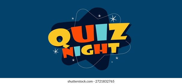 Concurso de noche sobre fondo azul