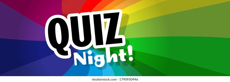 Quiz-Nacht auf mehrfarbigem Hintergrund