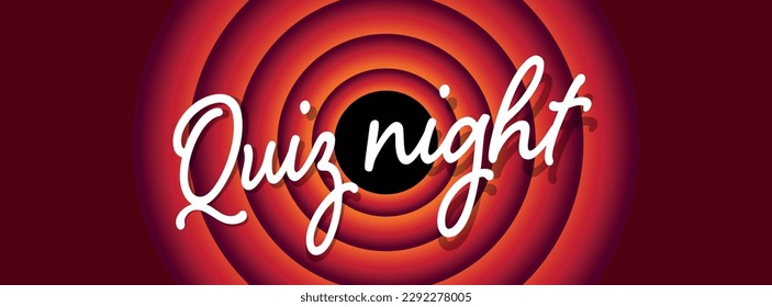 Quiz-Nacht auf rotem Hintergrund