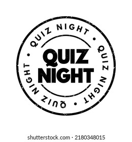 Quiz Night-Textstempel, Concept-Hintergrund