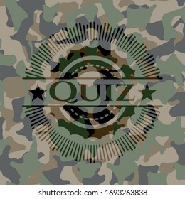 Quiz on camo texture. Vector Illustration. Detailed.