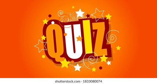 Quiz On Colorful Background Vector