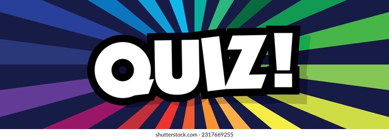 Quiz auf buntem Hintergrund