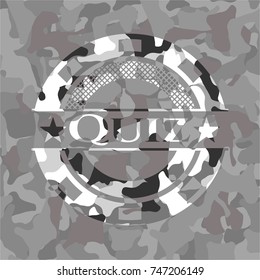 Quiz on grey camouflaged pattern